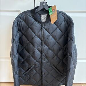 GAP Men's Dark Gray Quilted Puffer Jacket